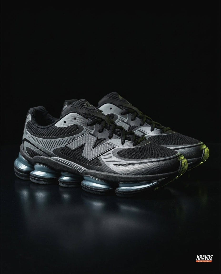 NB Mesh Layered Pod-Sole Runner Black Grey