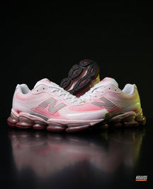 NB Mesh Layered Pod-Sole Runner Pink White Burgundy