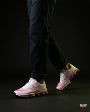 NB Mesh Layered Pod-Sole Runner Pink White Burgundy