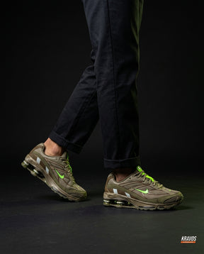 NK 2 Mesh Visible-Shox Runner Olive Green