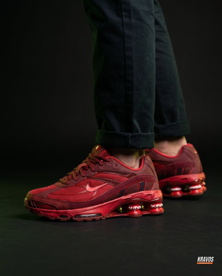 NK 2 Mesh Visible-Shox Runner Red Burgundy