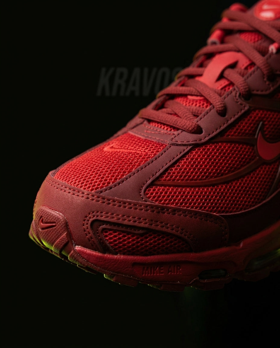 NK 2 Mesh Visible-Shox Runner Red Burgundy