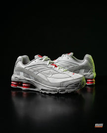 NK 2 Mesh Visible-Shox Runner White Grey Red