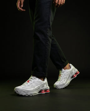 NK 2 Mesh Visible-Shox Runner White Grey Red