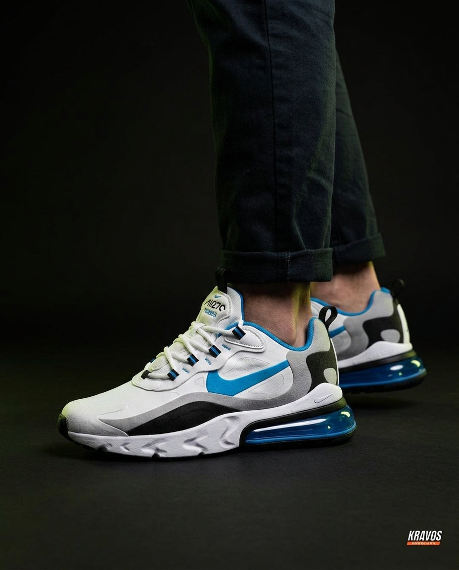 NK 270 Mesh Layered Bubble Runner White Black Blue