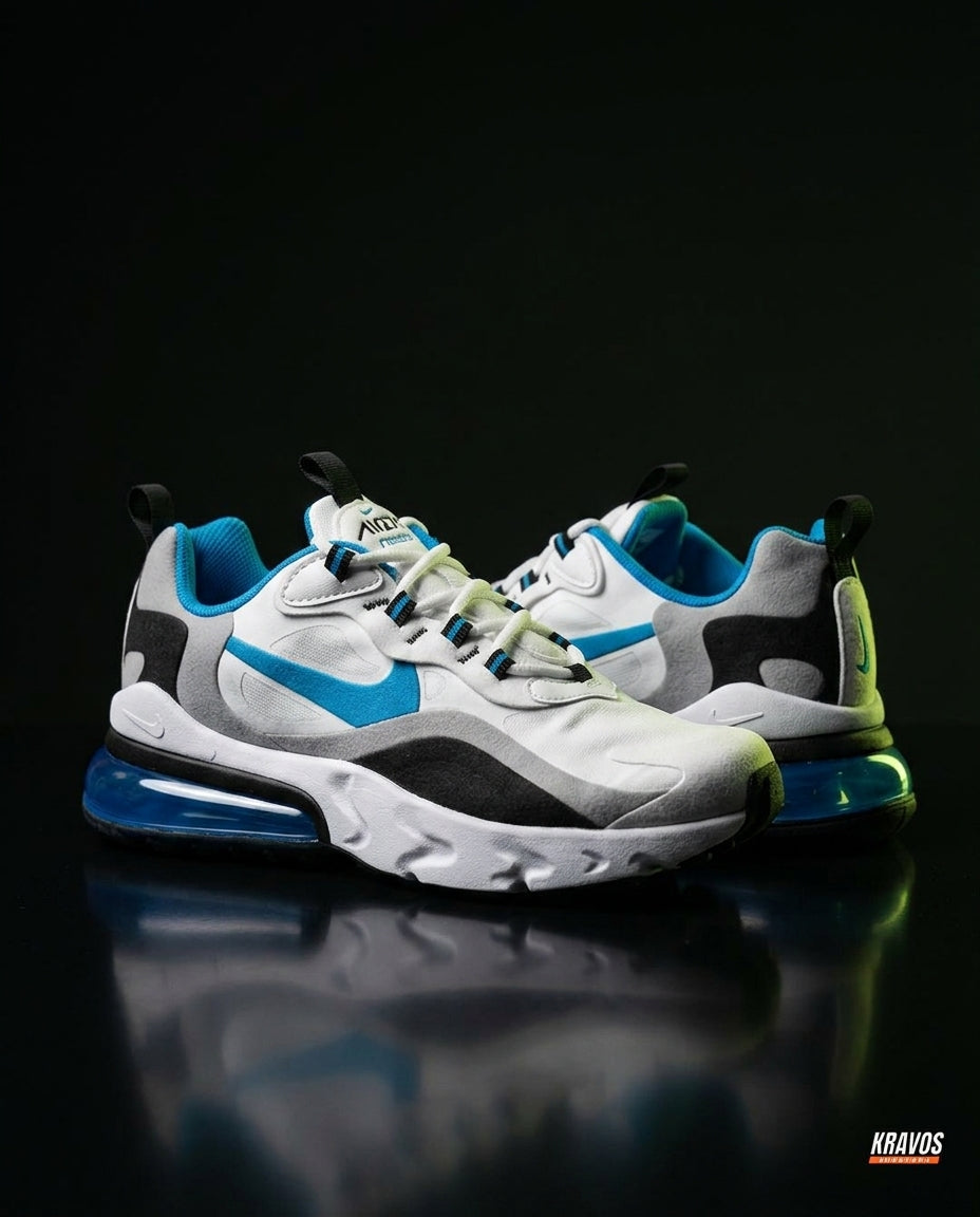 NK 270 Mesh Layered Bubble Runner White Black Blue