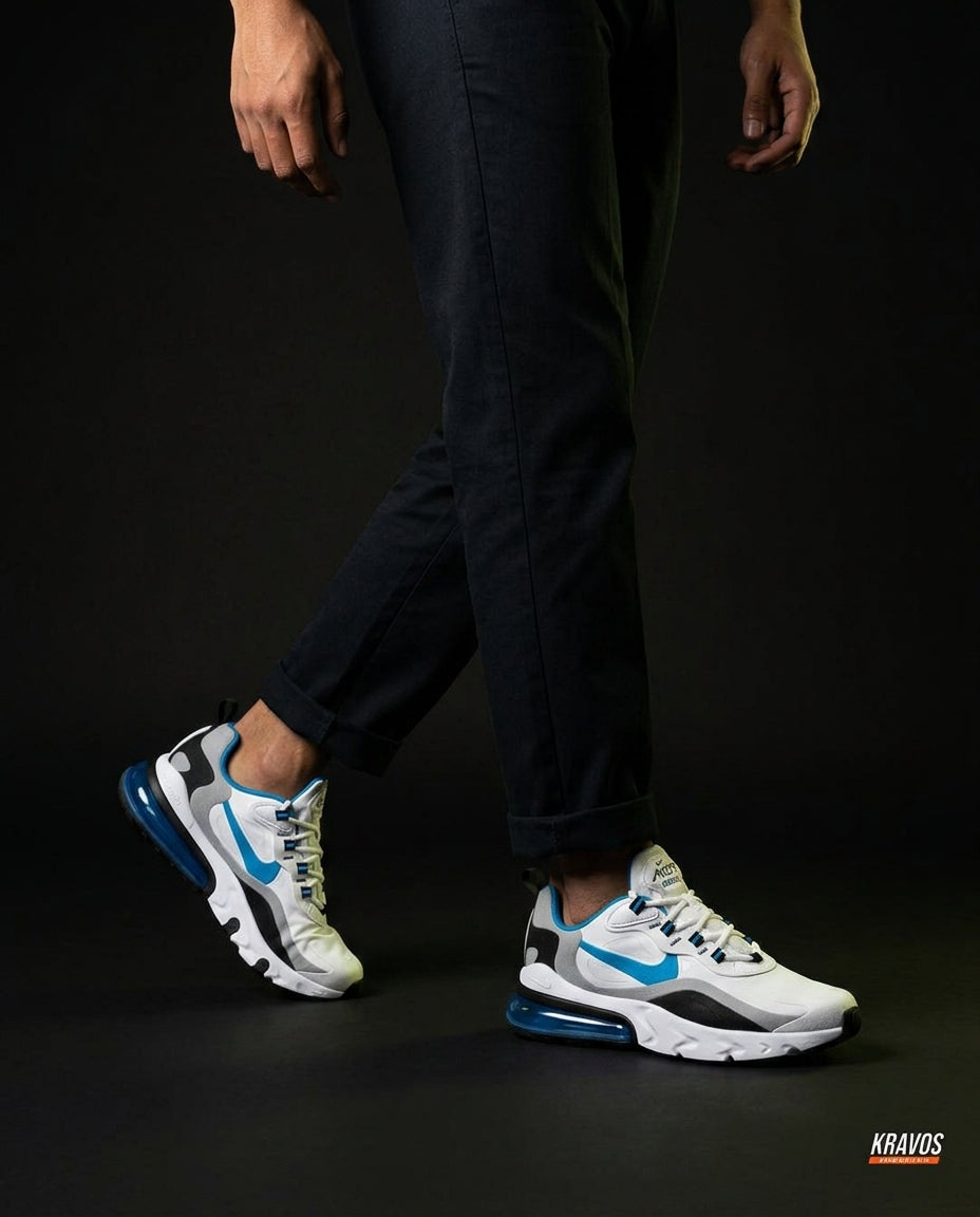 NK 270 Mesh Layered Bubble Runner White Black Blue