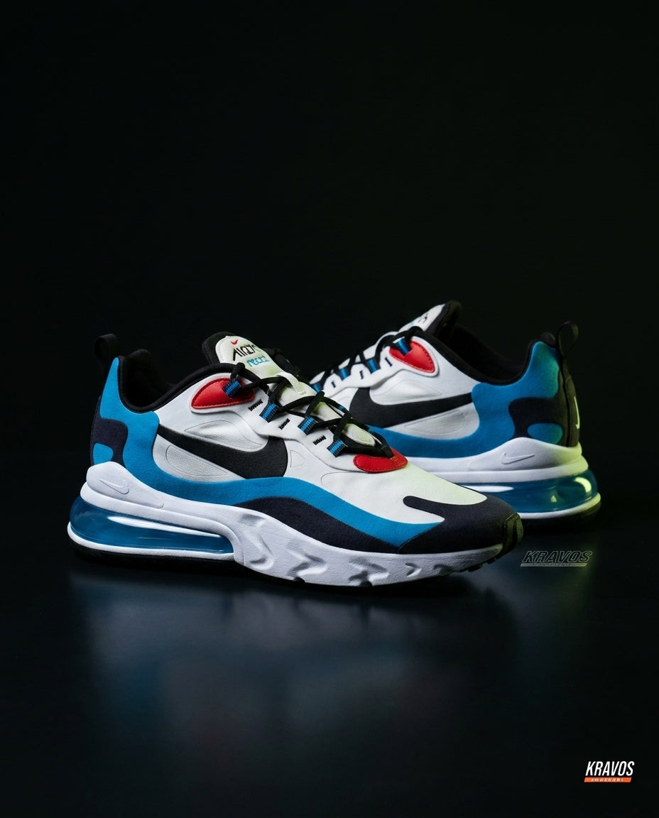 NK 270 Mesh Layered Bubble Runner White Blue Black Red