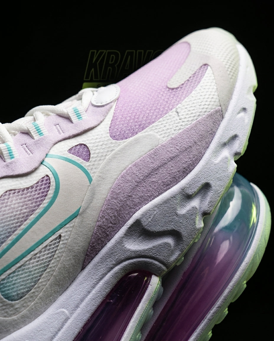 NK 270 Mesh Layered Bubble Runner White Purple Teal