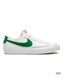 NK 77 Leather Panelled Court Trainer White Green #whitegreen