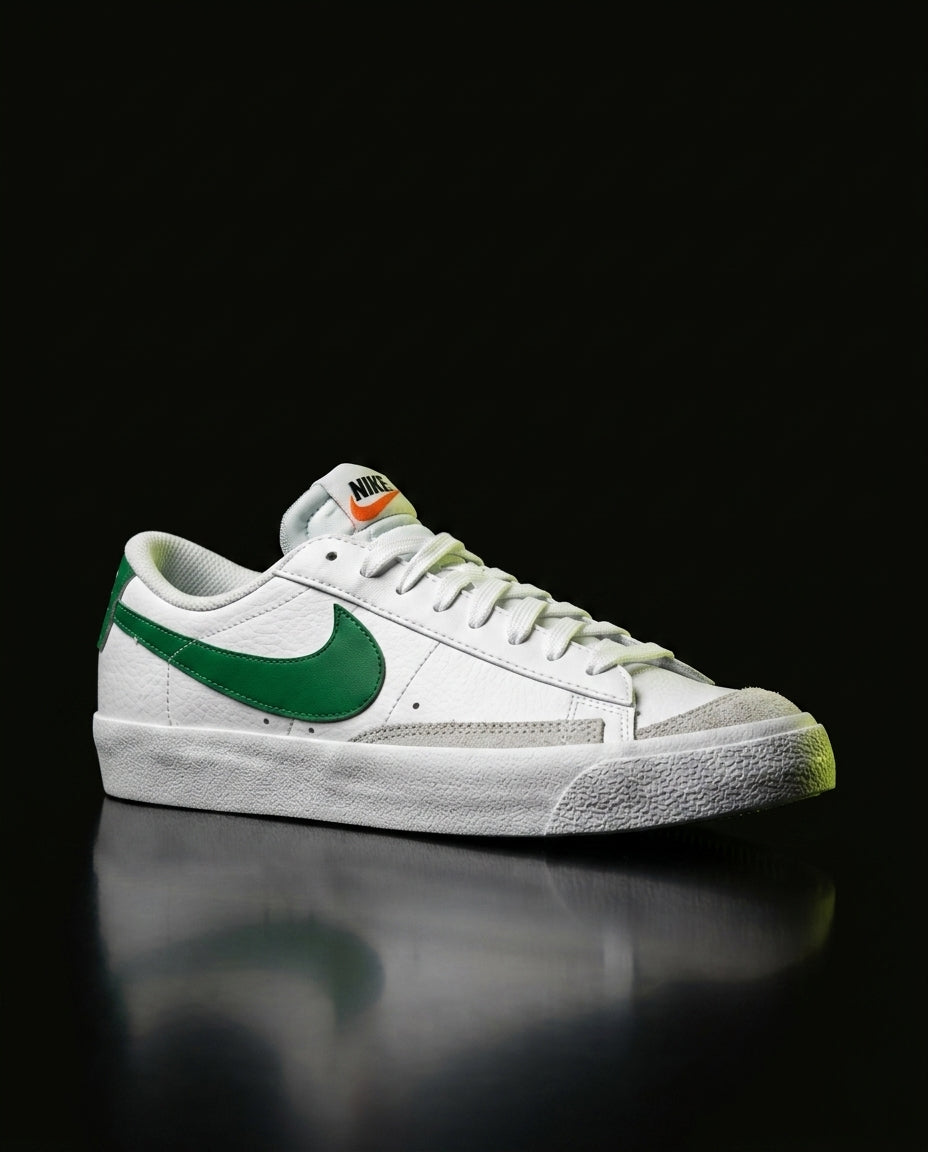 NK 77 Leather Panelled Court Trainer