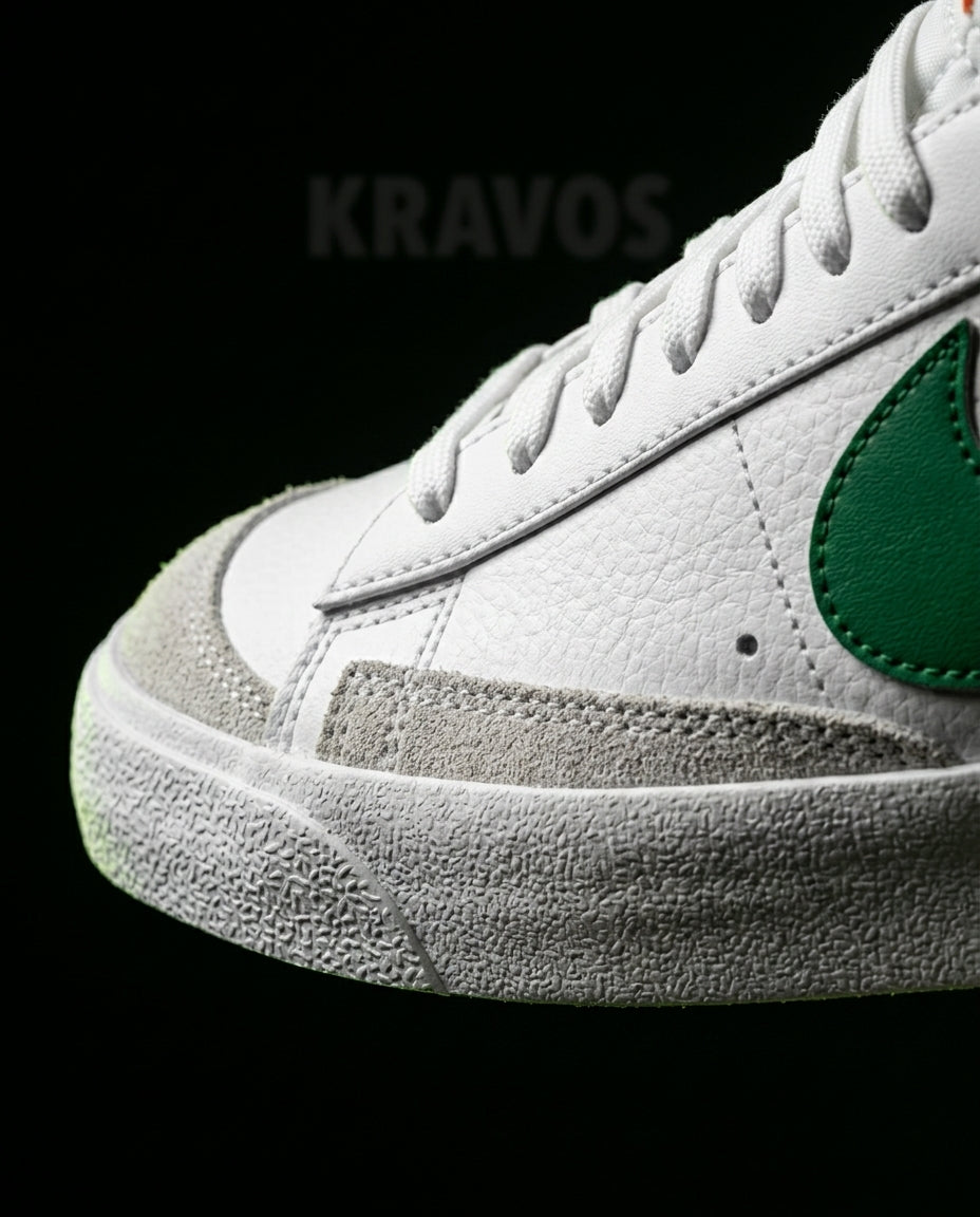 NK 77 Leather Panelled Court Trainer