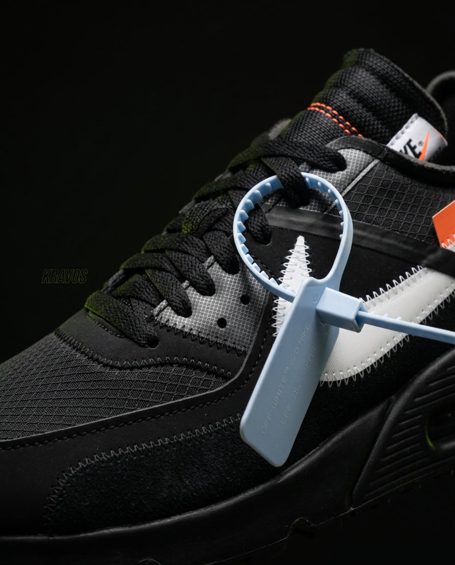 NK 90 Mesh Panelled Runner Trainer Black White