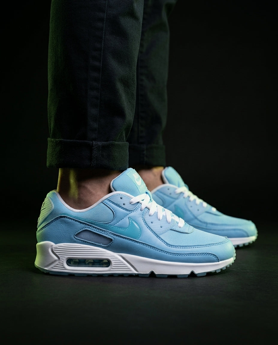 NK 90 Mesh Panelled Runner Trainer Blue White