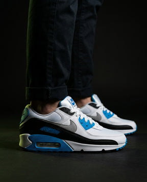 NK 90 Mesh Panelled Runner Trainer White Black Blue
