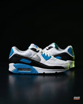 NK 90 Mesh Panelled Runner Trainer White Black Blue