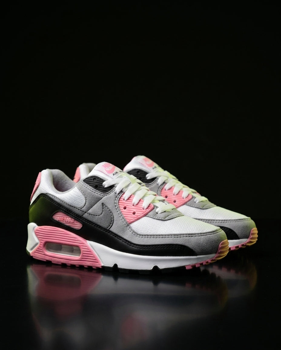 NK 90 Mesh Panelled Runner Trainer White Grey Pink