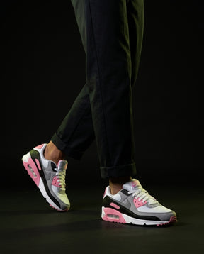 NK 90 Mesh Panelled Runner Trainer White Grey Pink