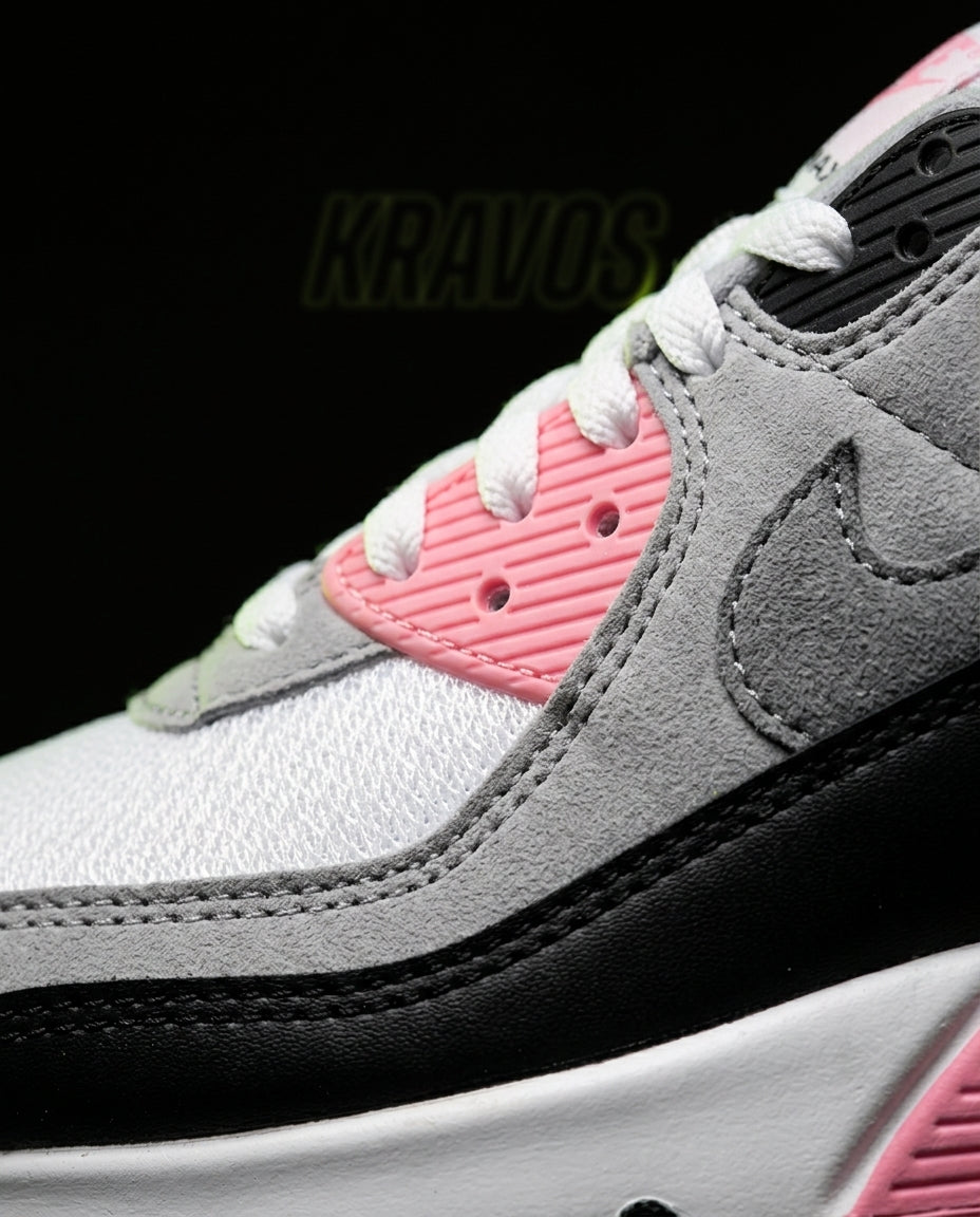 NK 90 Mesh Panelled Runner Trainer White Grey Pink