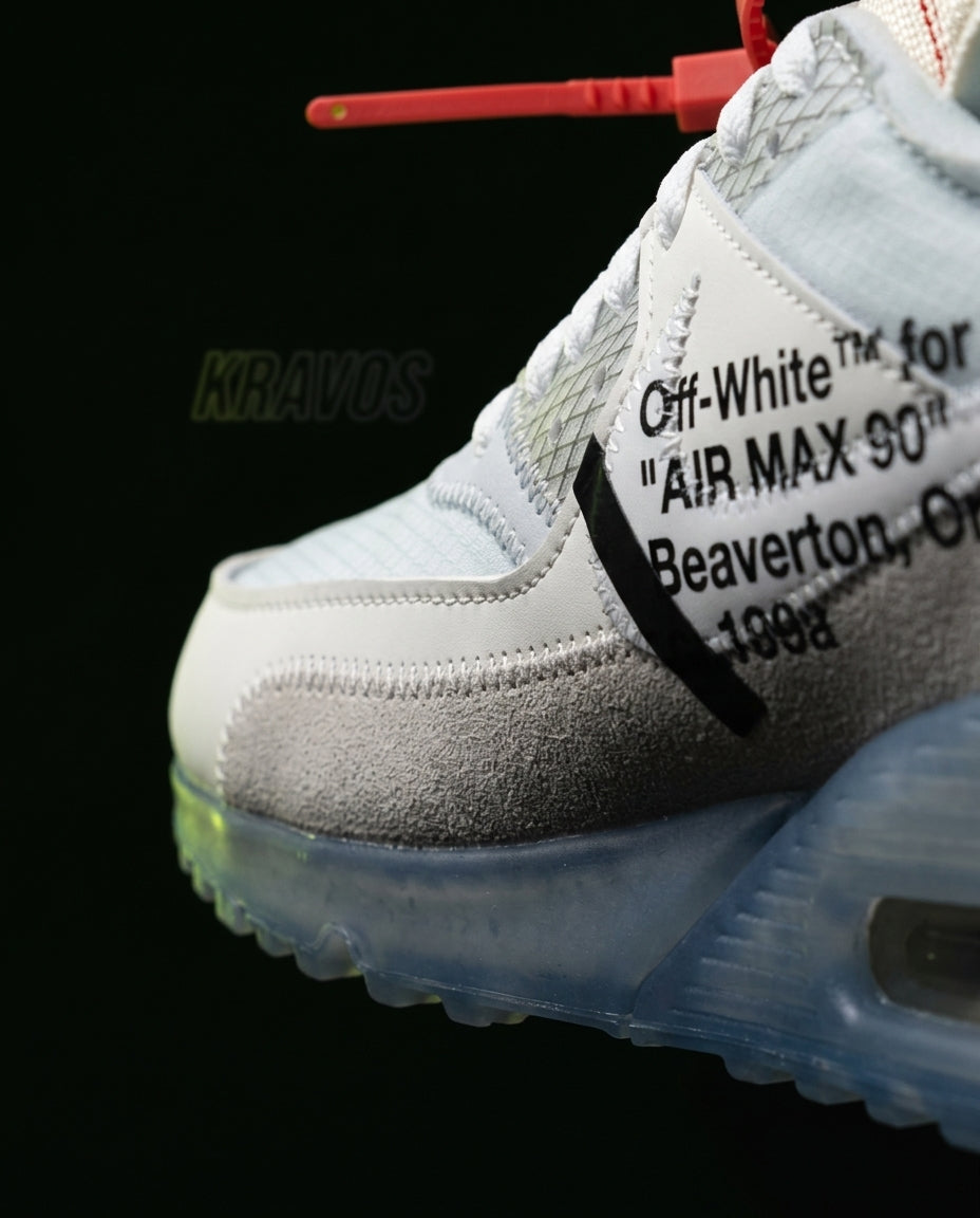 NK 90 Mesh Panelled Runner Trainer White Grey Red