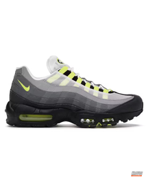 NK 95 Mesh Layered Running Trainer Black Grey Volt #blackgreyvolt
