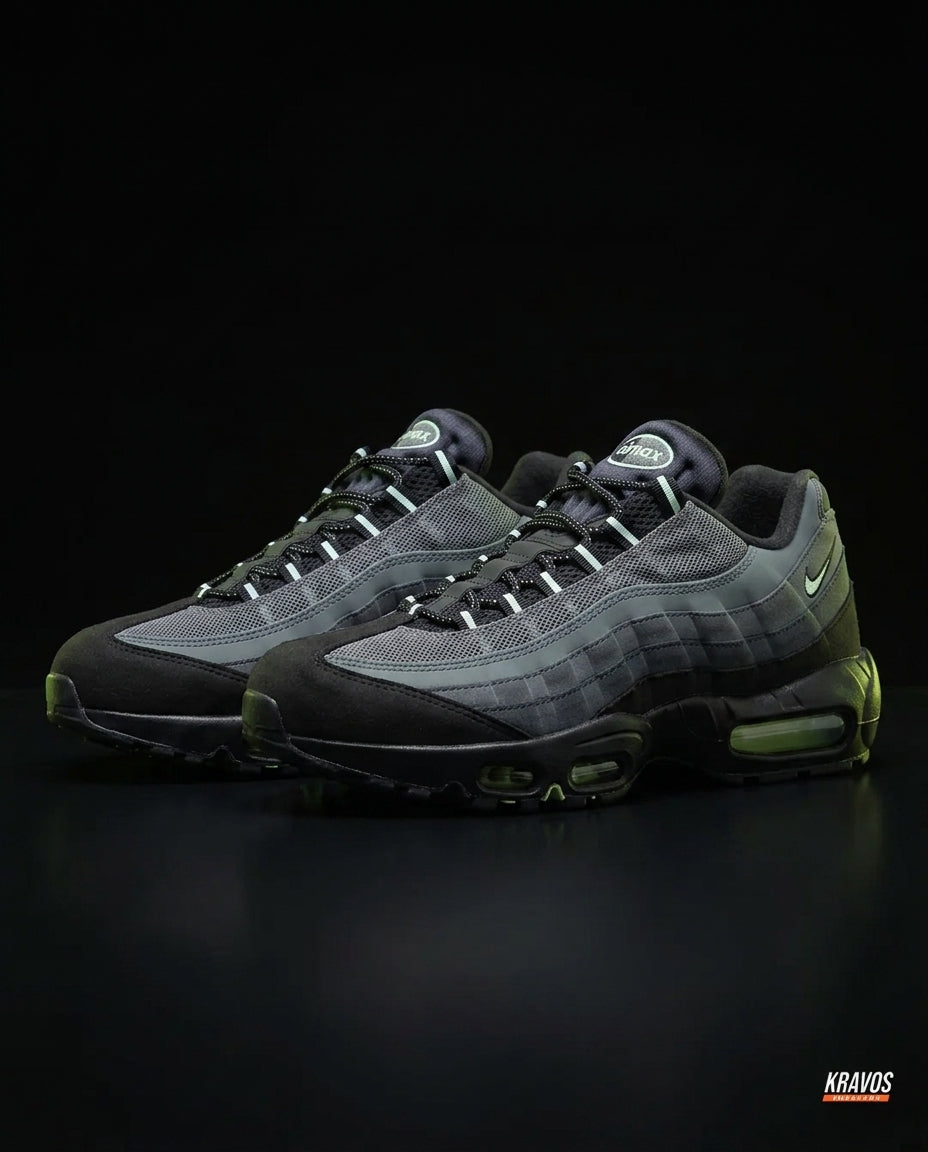 NK 95 Mesh Layered Wave Runner Black Grey Mint