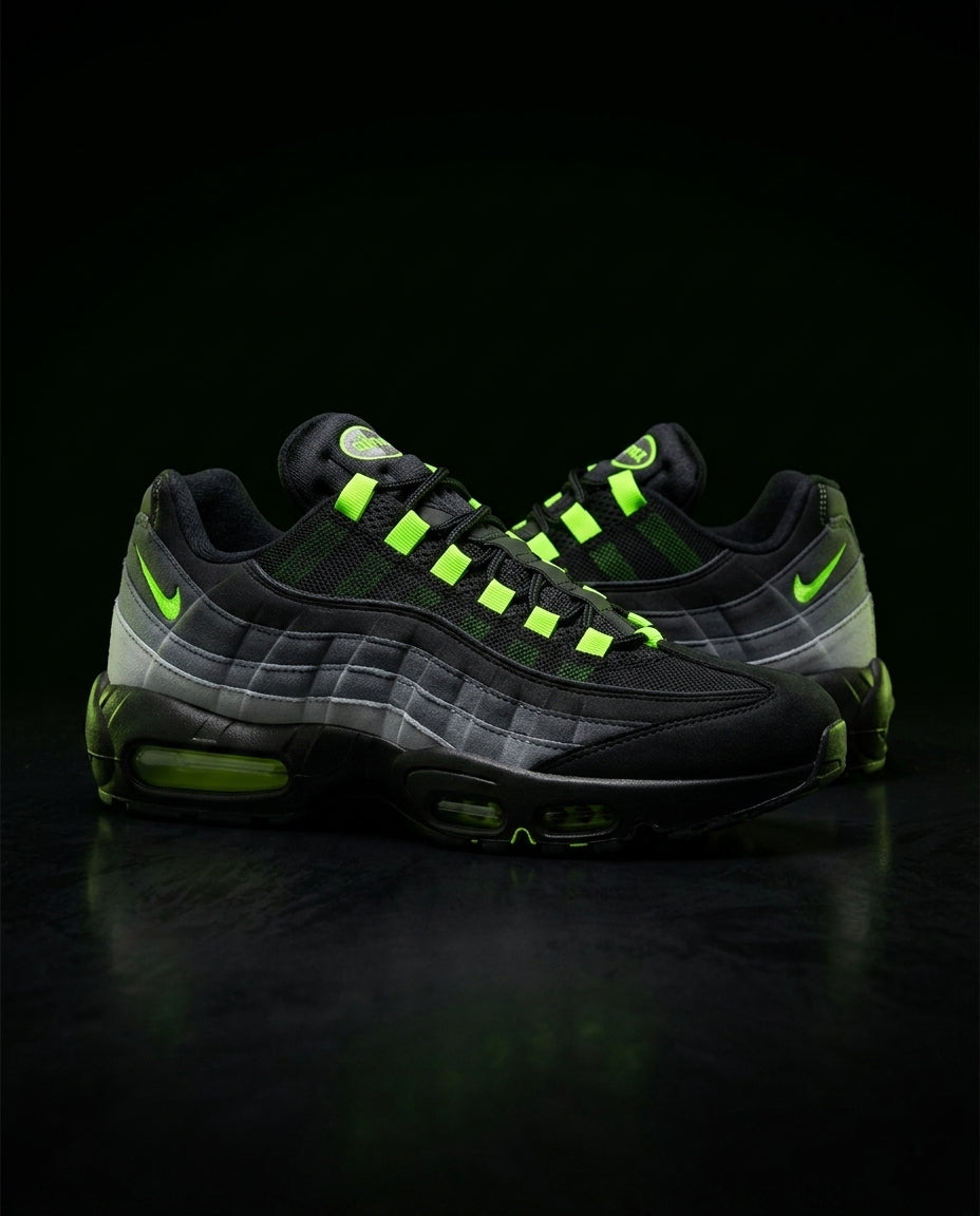 NK 95 Mesh Layered Wave Runner Black Neon Green