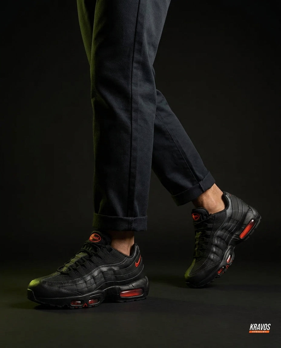 NK 95 Mesh Layered Wave Runner Black Red