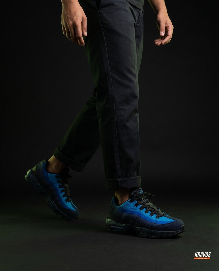 NK 95 Mesh Layered Wave Runner Blue Black