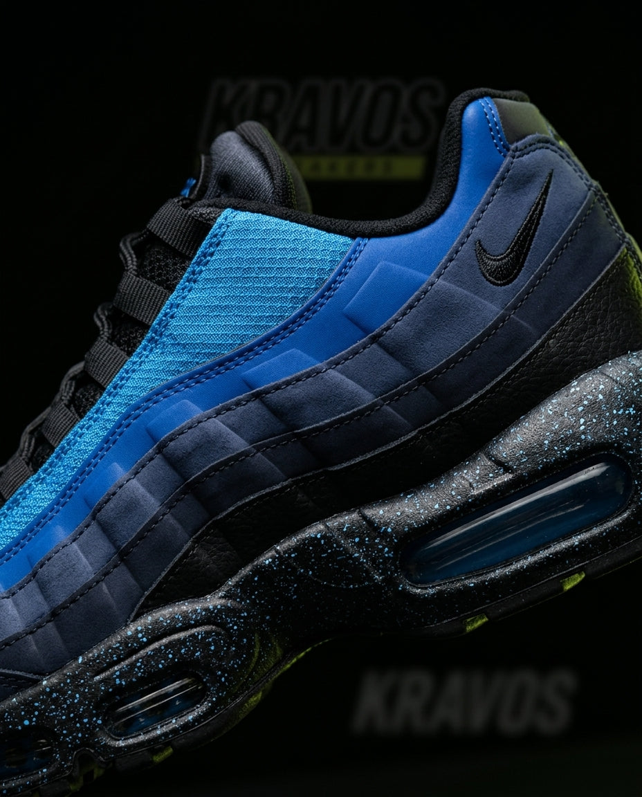NK 95 Mesh Layered Wave Runner Blue Black