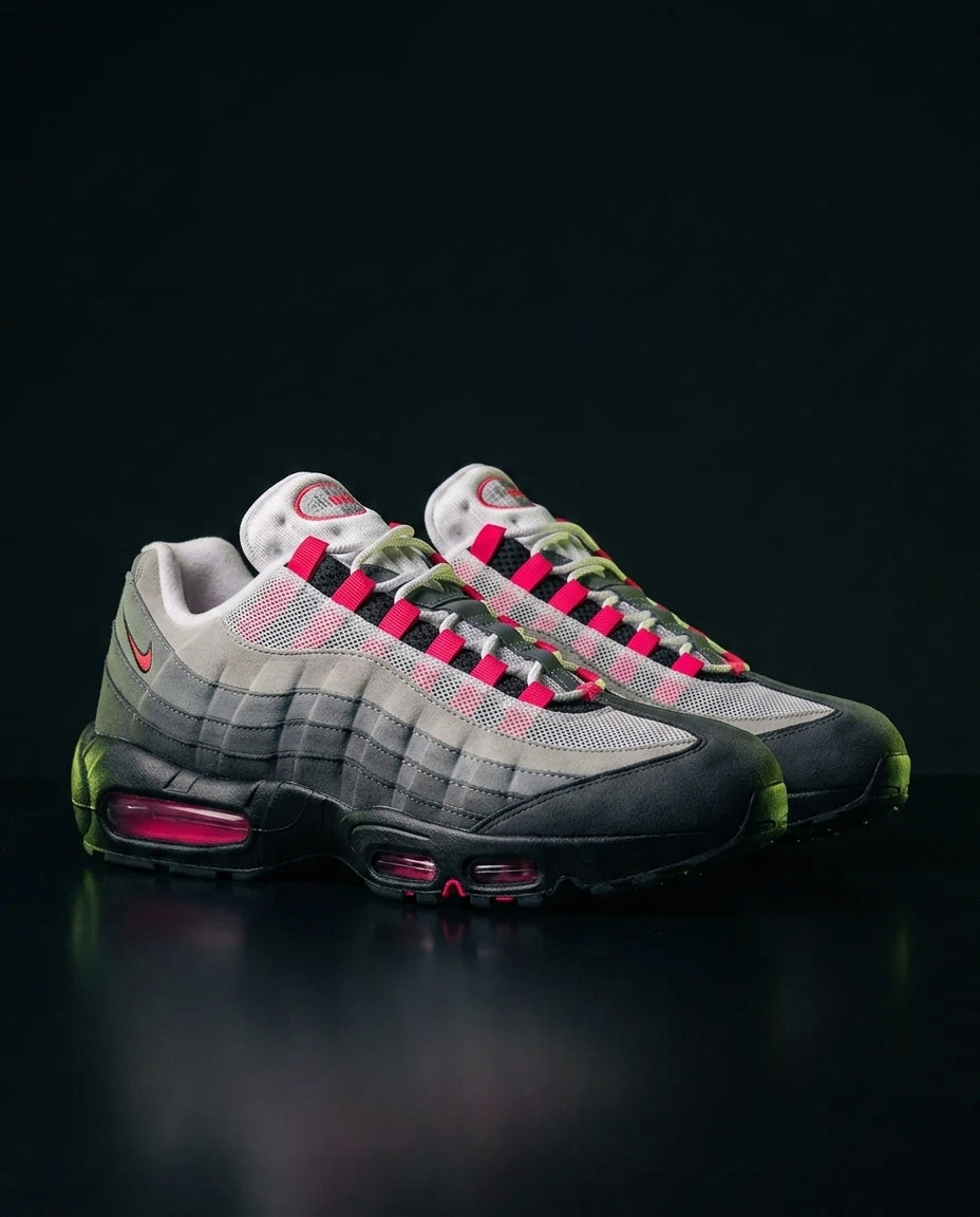 NK 95 Mesh Layered Wave Runner Grey Black Pink