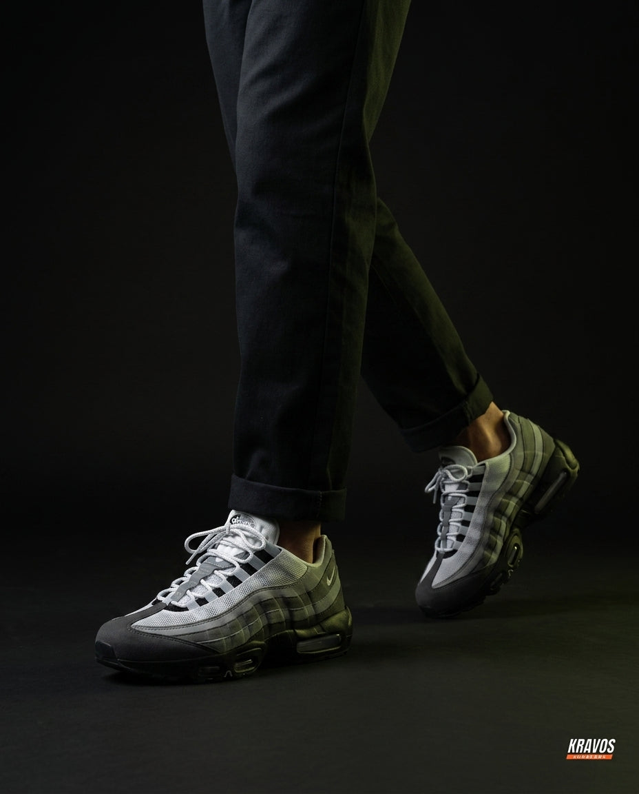 NK 95 Mesh Layered Wave Runner Grey Black White