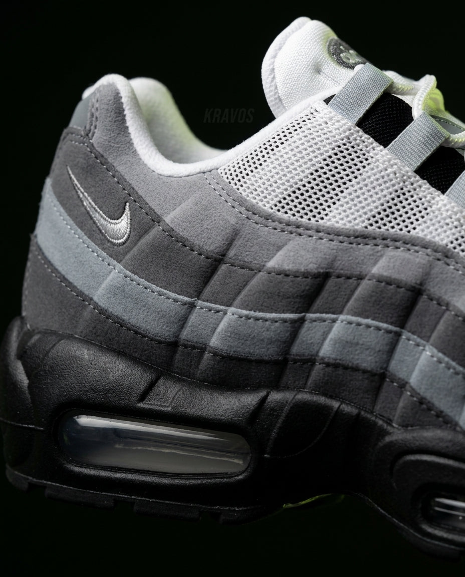 NK 95 Mesh Layered Wave Runner Grey Black White