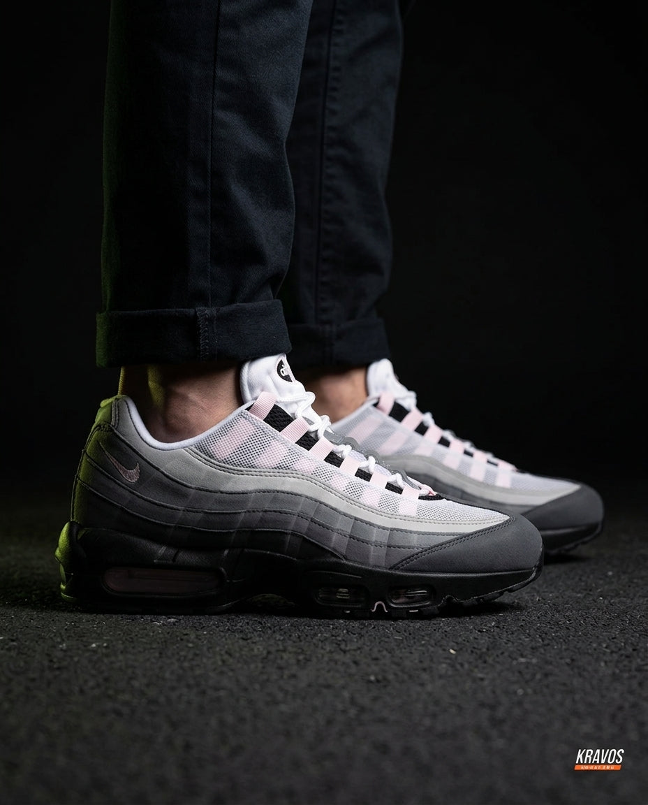 NK 95 Mesh Layered Wave Runner Grey Pink Black