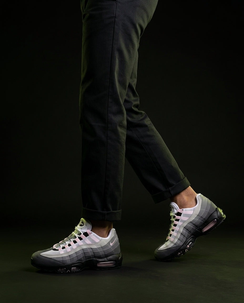 NK 95 Mesh Layered Wave Runner Grey Pink Black