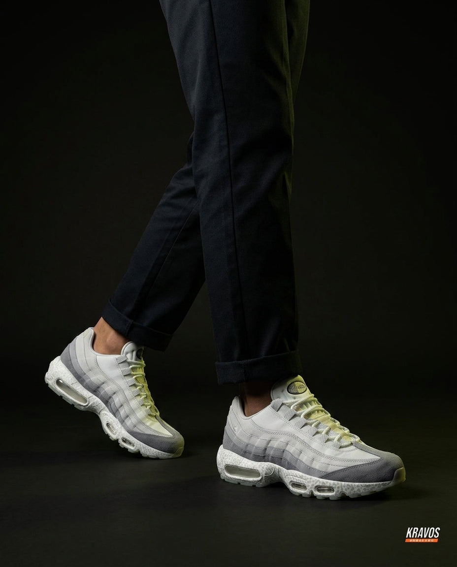 NK 95 Mesh Layered Wave Runner Grey White