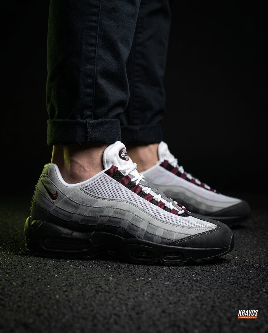 NK 95 Mesh Layered Wave Runner White Grey Black Maroon