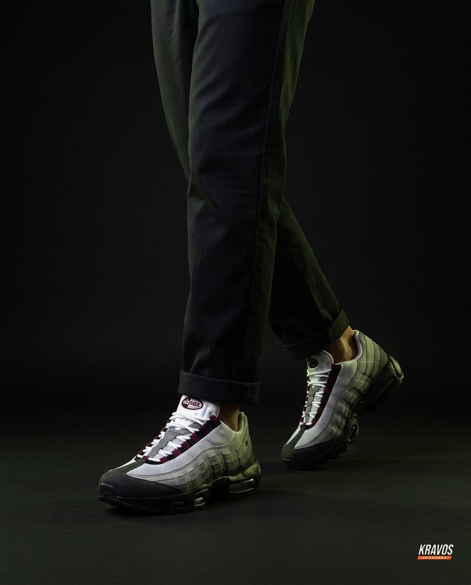 NK 95 Mesh Layered Wave Runner White Grey Black Maroon