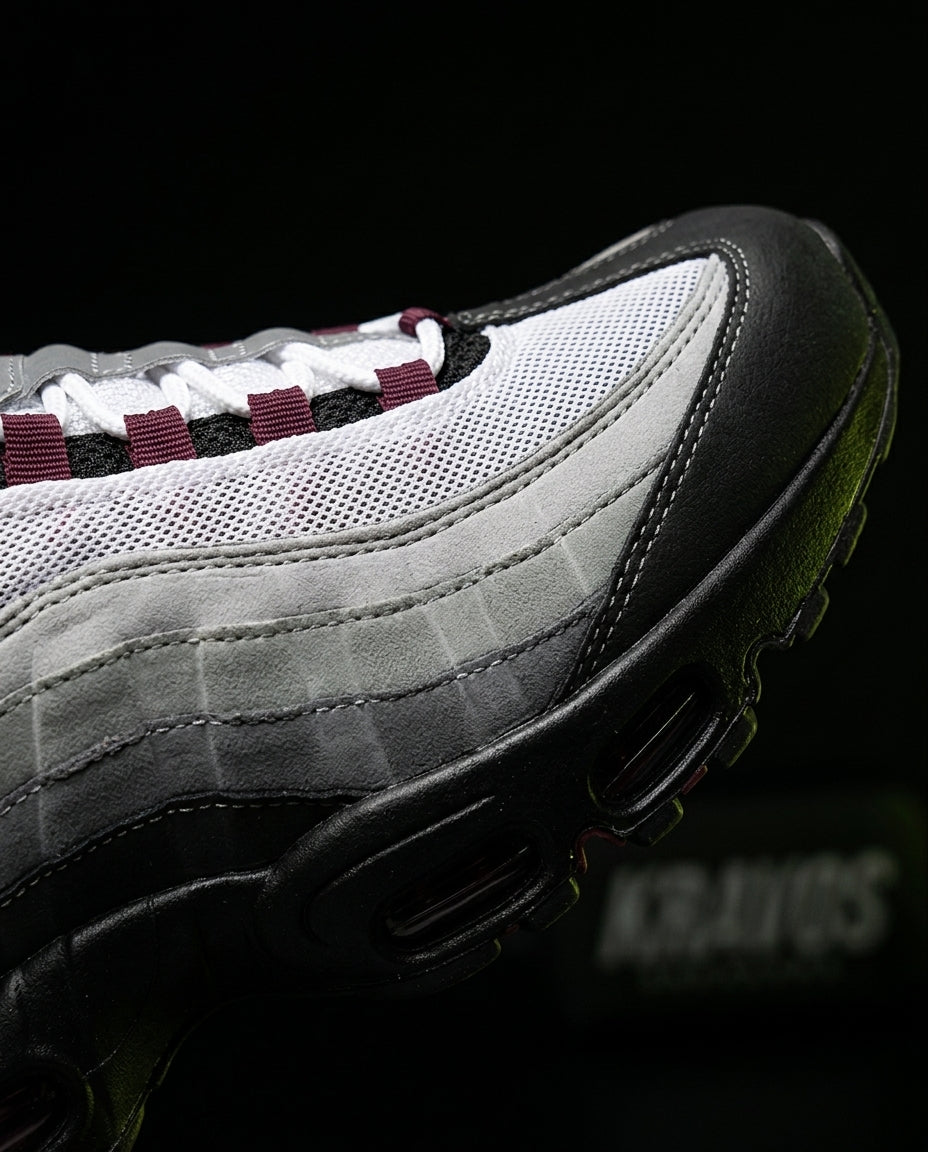 NK 95 Mesh Layered Wave Runner White Grey Black Maroon