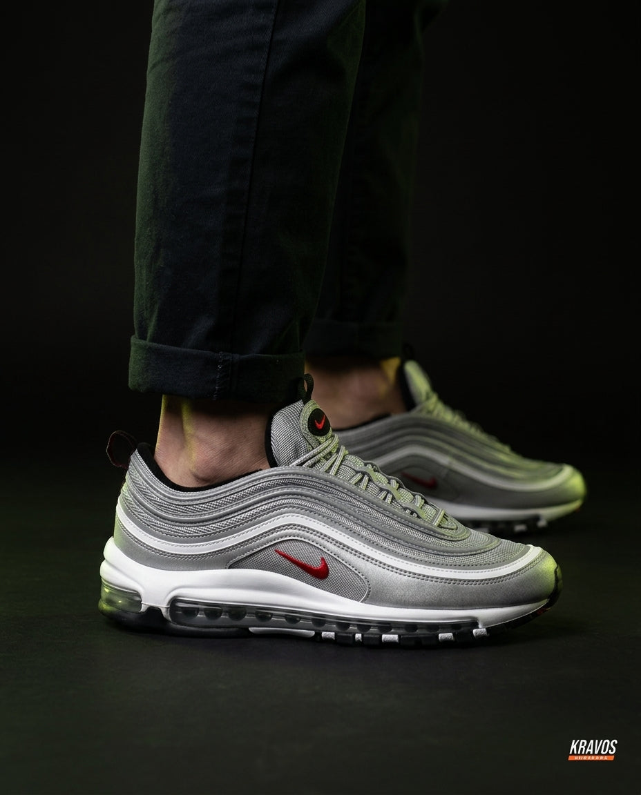 NK 97 Mesh Layered Wave Runner Silver Red White
