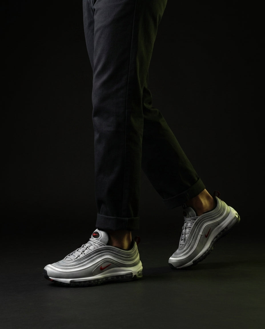 NK 97 Mesh Layered Wave Runner Silver Red White
