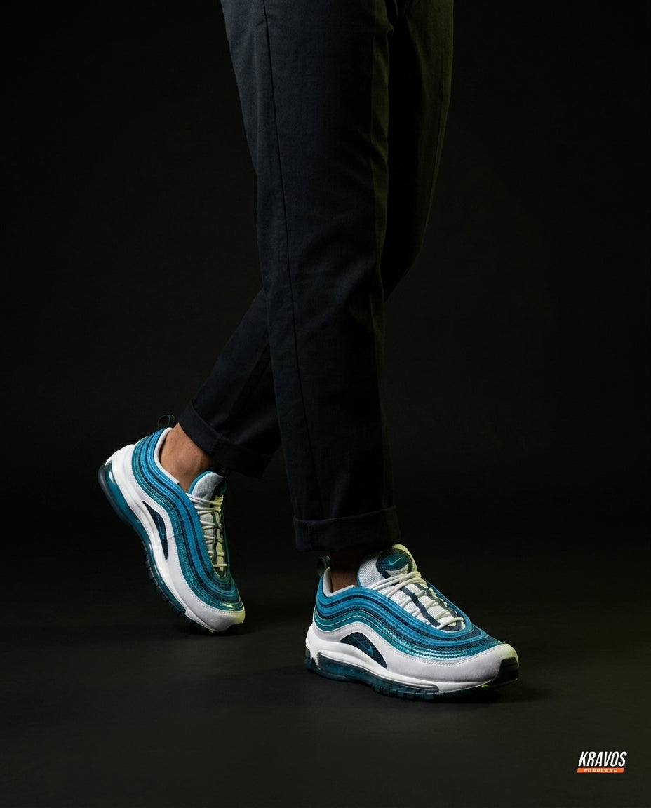 NK 97 Mesh Layered Wave Runner White Blue Navy