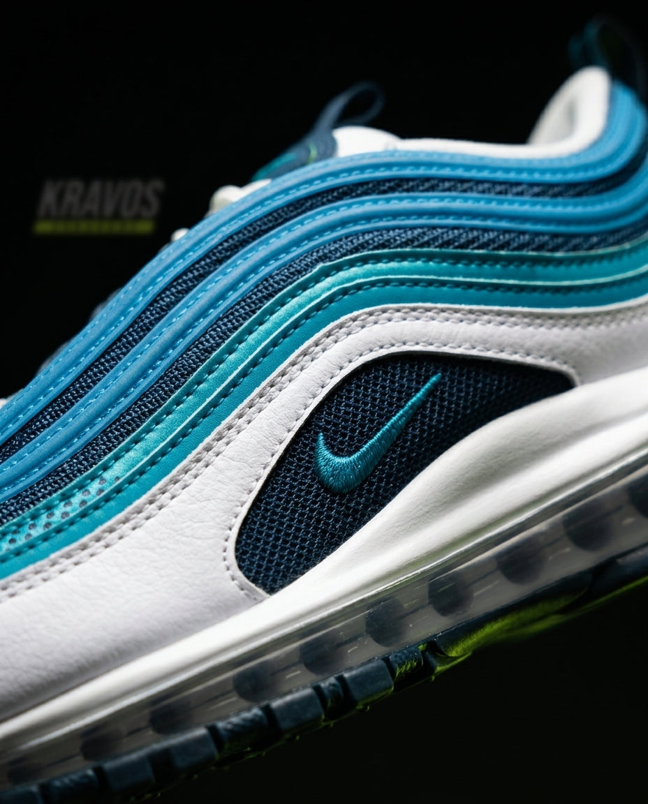 NK 97 Mesh Layered Wave Runner White Blue Navy