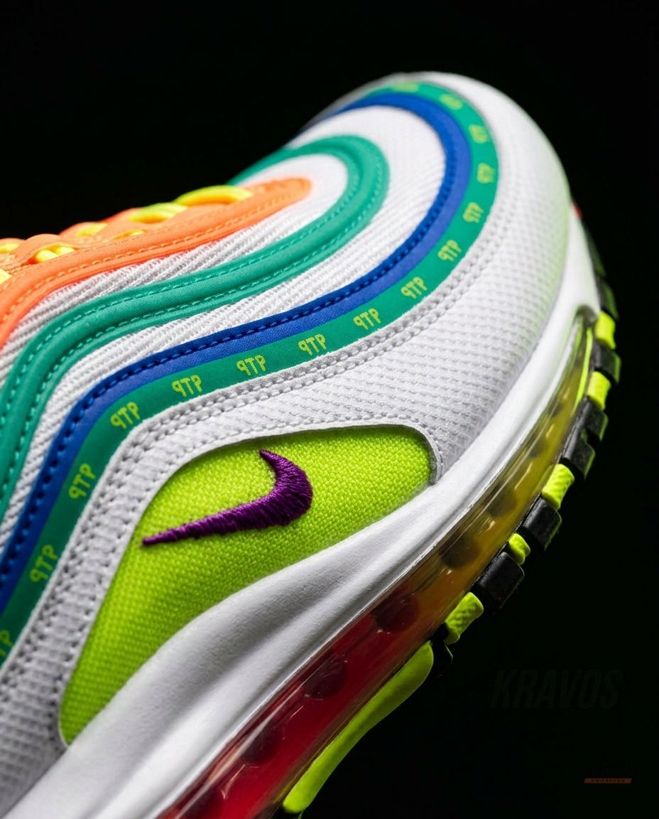 NK 97 Mesh Layered Wave Runner White Multicolor