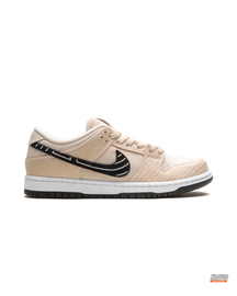 NK Canvas Herringbone Panelled Skate Low Beige Black White #beigeblackwhite