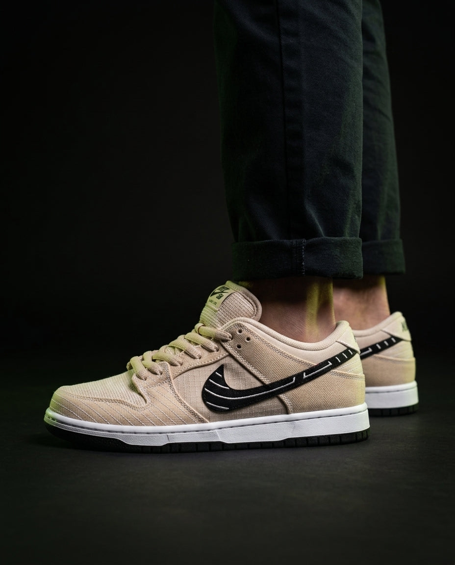 NK Canvas Herringbone Panelled Skate Low