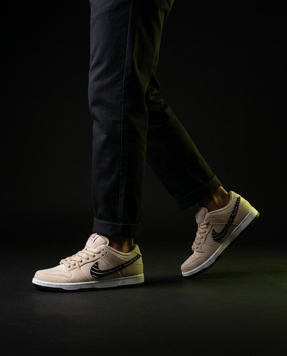 NK Canvas Herringbone Panelled Skate Low