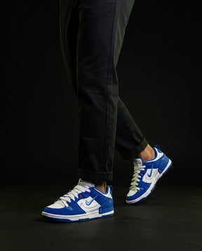 NK Canvas Layered Panelled Trainer Blue White