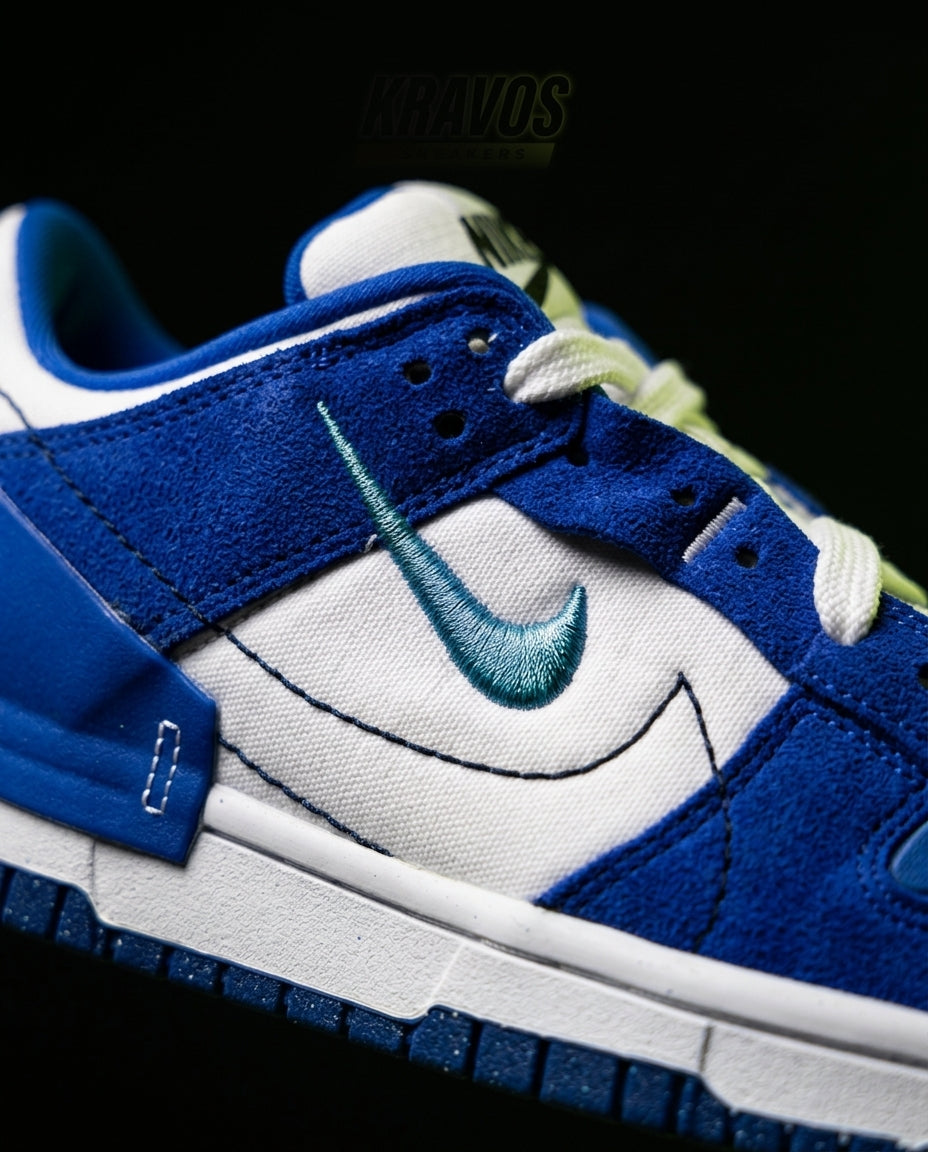 NK Canvas Layered Panelled Trainer Blue White