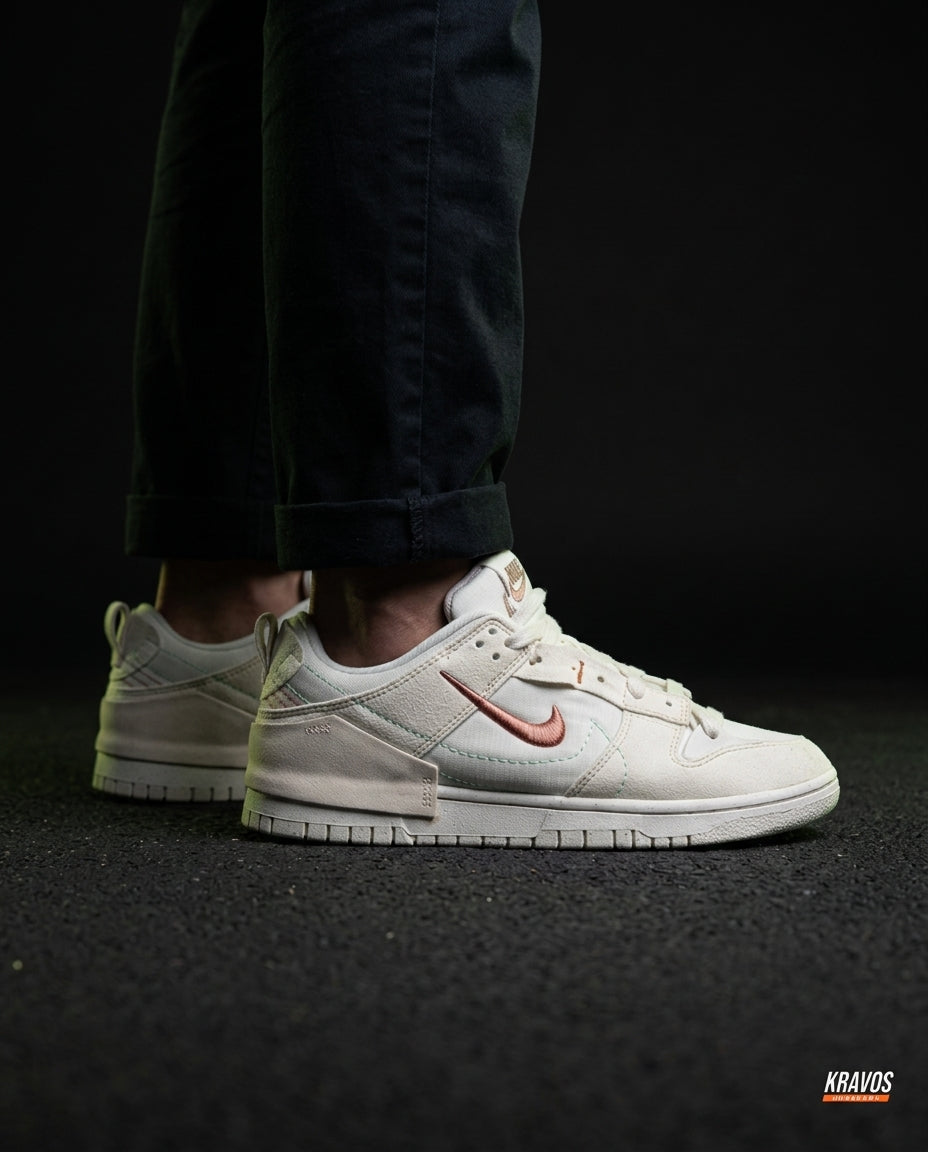 NK Canvas Layered Panelled Trainer Sail Rose Green